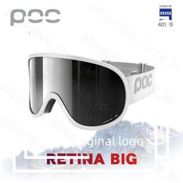 Marque POC originale Retina Goggles Double couches antifog gros masque de ski verres ski les femmes Snowboard Snowboard Clarity Sutro 550