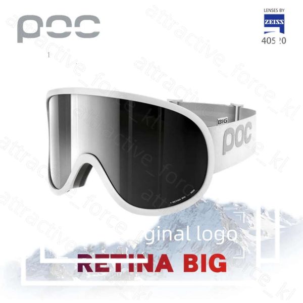 Brand Poc d'origine Sutro Retina Goggles Double couches antifog Big Ski Mask Glasses Skiing Men Femmes Snowboard Snowboard Clarity 551