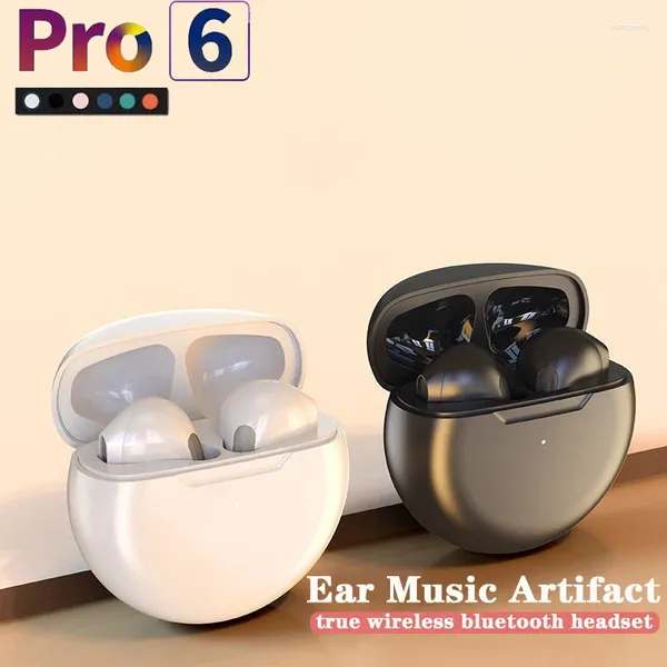 Original Pro 6 TWS auriculares inalámbricos Fone Bluetooth auriculares estéreo Mini auriculares con caja de carga para teléfono móvil