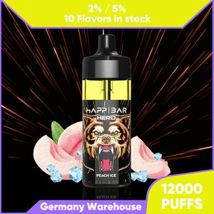 Original Puff 12000 Puffs 12K jetables Vapes stylo cigarettes électroniques 20ml Pod Mesh Coil RGB lumière rechargeable Air réglable 2% 5% dispositif