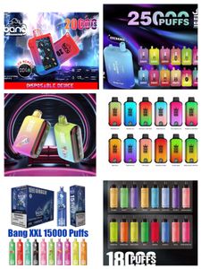 Puff Bang King 25000 Puffs 12000 15000 20000 Vape E jetant E Cigarettes Pré-rempli Box 18000 18k 20000 20K Puff 25K Puffes 30K 30000 36K 36000 Puffes Vaper