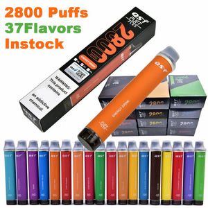 Puff Flex 2800 Puffs QST 2800 Disposable 24 saveurs E-cigarettes Vape Deechable Device Kits 850mAh Code de sécurité de la batterie Vaporisateur pré-rempli 8 ml Vaporisation