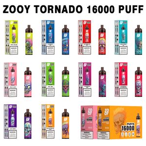 eu magazijn zooy Tornado 16000 trekjes wegwerp vape pen e sigaret 16k trekjes 650 mah oplaadbare voorgevulde vaporizer pod vaper olie-spoel gescheiden