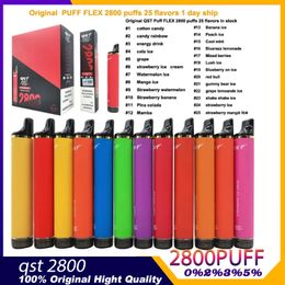 Puff Flex 2800 soezen wegwerp e-sigaretten vape desechable pods kits 850mah Vape Pen Wegwerpapparaat voorgevulde pods