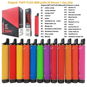 Originele QST Puff flex 2800 E-sigaretten ZLQBAR 600 5500 8000 IQTE 10000 Filex max 5000 Shine 0% 2% 5% wegwerpvape Geautoriseerd