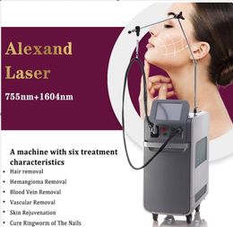 Laser d'épilation de qualité d'origine 1064 755 Long Pulse Nd Yag Machine d'épilation au laser Alexandrite Laser Skin Retheunation Beauty Machine de deux ans Garantie