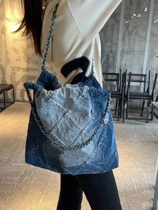 Originele kwaliteit tote trash boodschappentas luxe dames designer portemonnees kanaalketen reishandtassen bakken lederen crossbody tas groot, cowboy vuilniszak