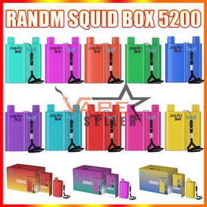 Original RandM Squid Box 5200 Puffs Desechables Vape Pen E Cigarrillos con 850mAh Batería recargable 12ml Pod Mesh Coil Air Kit de vaporizador ajustable