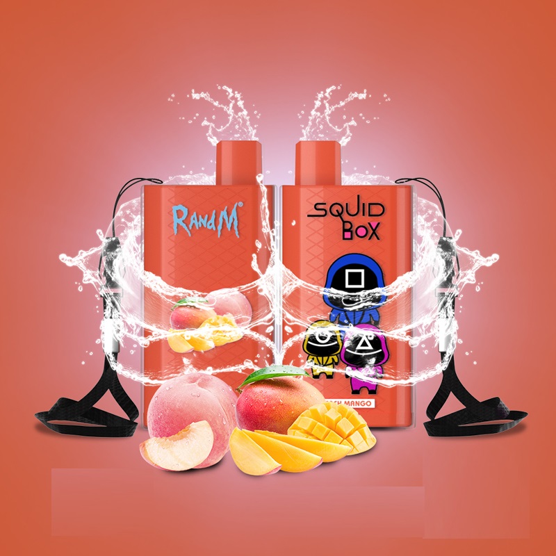 Original RandM Squid Box 5200 Puffs Disposable Vape Ice Mod Rechargeable 850mAh Battery Mesh Coil 12ml Pod Peach Puff Flavours VS Bang BC5000