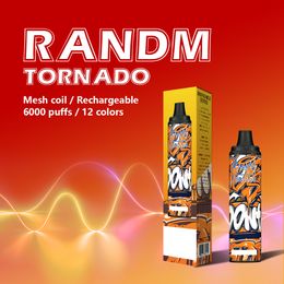 Originele RandM tornado 6000 trekjes Wegwerp E-sigaret rm Type-C oplaadbare vapes