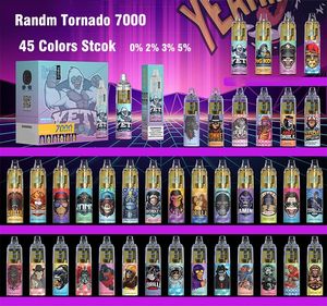 Original Randm Tornado 7000 puff desechable vape pluma cigarrillo electrónico kit de inicio 0% 2% 3% 5% Vapers al por mayor desechables Fábrica de jugo de frutas China Vapers vs 9000 9K