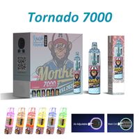 Randm Tornado 7000 Puffs 0% 2% 3% 5% NIC Disposable E Cigarettes Pod Device puissante batterie de cartouche préfabillée Bobine de maille de cartouche préfabillée