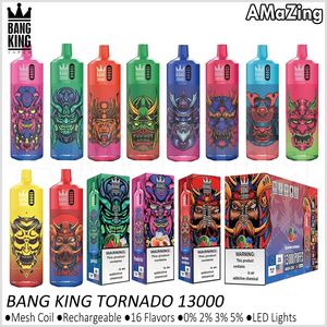 Puff 13K Bang King Tornado 13000 Puffs Puffes Dispostable Vape Mesh Coil E Cigarettes 23 ML