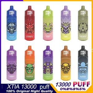 ELFWORLD XTIA T 13000 Puffs Crystal Shell Dispositifs jetables rechargeables 20 ml Batterie pré-remplie Type de bobine de maille CVS MO10000 elf box numérique 12k bouffées jetables