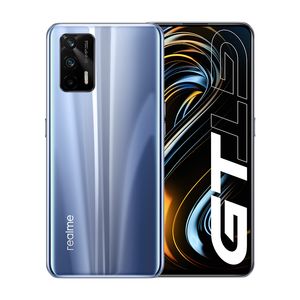 Téléphone portable d'origine Realme GT 5G 12 Go de RAM 256 Go de ROM Snapdragon 888 64.0MP AI OTG NFC 4500 mAh Android 6,43 pouces AMOLED plein écran empreinte digitale visage téléphone portable intelligent