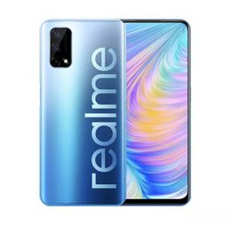 Téléphone portable d'origine Realme Q2 5G 4 Go de RAM 128 Go de ROM MTK 800U Octa Core Android 6,5 pouces plein écran 48,0MP AI 5000mAh ID d'empreintes digitales visage Smart Cell Phone