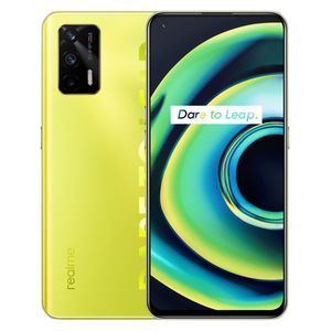 Téléphone portable d'origine Realme Q3 Pro 5G 8 Go RAM 128 Go 256 Go ROM MTK Dimensity 1100 64MP AI Android 6,43 pouces AMOLED Plein écran ID d'empreintes digitales Visage Smart Phone