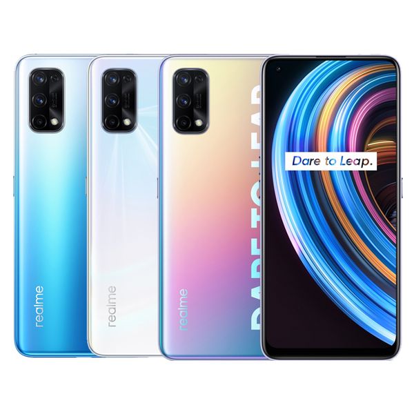 Original Realme X7 5G Teléfono móvil 8GB RAM 128GB ROM MTK 800U Octa Core Android 6.4 pulgadas Pantalla completa 64MP 4300mAh Teléfono celular con identificación de huellas dactilares