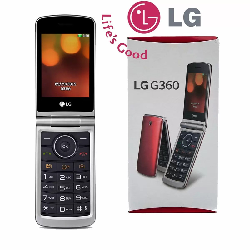 원래 리퍼브 휴대폰 LG LG-G360 GSM 2G 듀얼 SIM 플립 휴대 전화