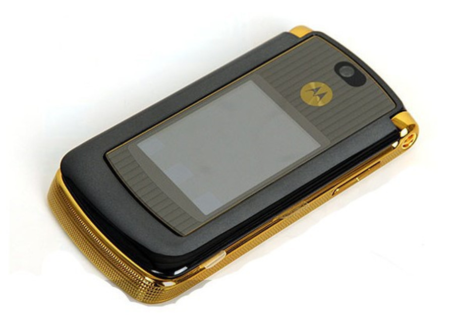 Original renoverade mobiltelefoner Motorola V8 V9 2G 3G -knapp Bluetooth -kamera Flip -telefon med låda