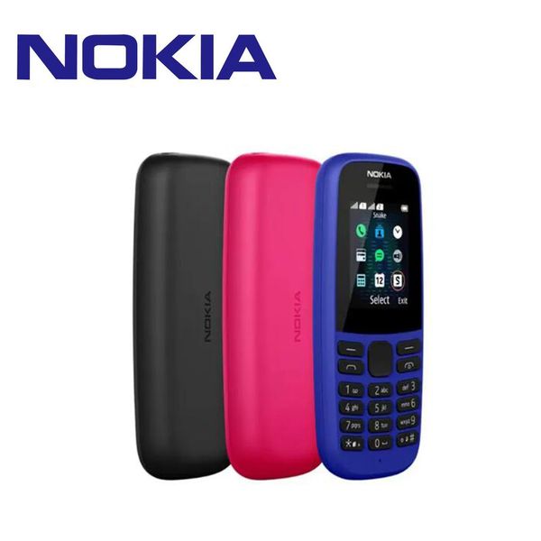 Téléphones portables d'origine remis à neuf Nokia 105 GSM 2G pour enfants personnes âgées cadeau nostalgique téléphone portable