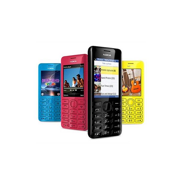 Téléphones portables d'origine remis à neuf Nokia 206 GSM 2G écran 2.4 pouces pour étudiant âgé cadeau petit téléphone