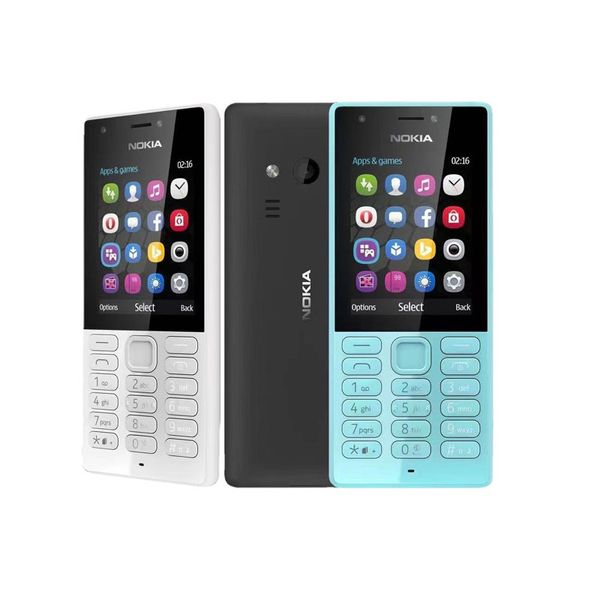 Téléphones portables d'origine remis à neuf Nokia 216 GSM 2G Dual Sim clavier pour les personnes âgées cadeau de nostalgie
