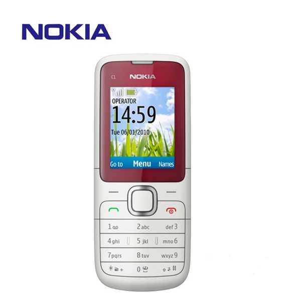 Téléphones portables d'origine reconditionnés Nokia C1-01 téléphone portable débloqué 2.0 