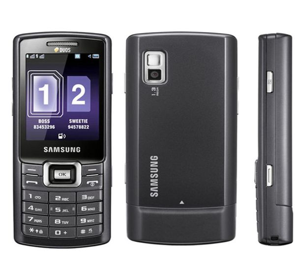 Téléphones portables d'origine remis à neuf Samsung C5212 22 pouces avec clavier GSM 2G double caméra SIM pour étudiant âgé Mobilephone1392024