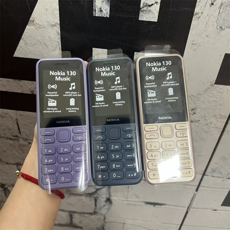 Original renoverad Nokia 130 2023 Dual Sim Mobiltelefon Nostalgiska gåvor till studentens gamla man