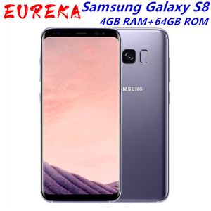 Téléphone portable Samsung Galaxy S8 SM-G950F 4G LTE remis à neuf d'origine 64 Go 5,8 pouces Single Sim 12MP 3000mAh Smartphone série S