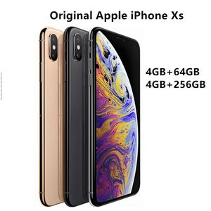 Originele gerenoveerde ontgrendelde iPhone XS mobiele telefoons 5,8 inch met gezicht ID 4GB RAM 64/256 GB ROM -smartphones 12mp mobiele telefoons met doos