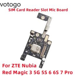 Réparation d'origine pour ZTE Nubia Red Magic 3S 5 5S 6 6S 7 7S 8 8S Pro 6R SIM READER PLAT PLAT Microphone Mic Board Flex Cable