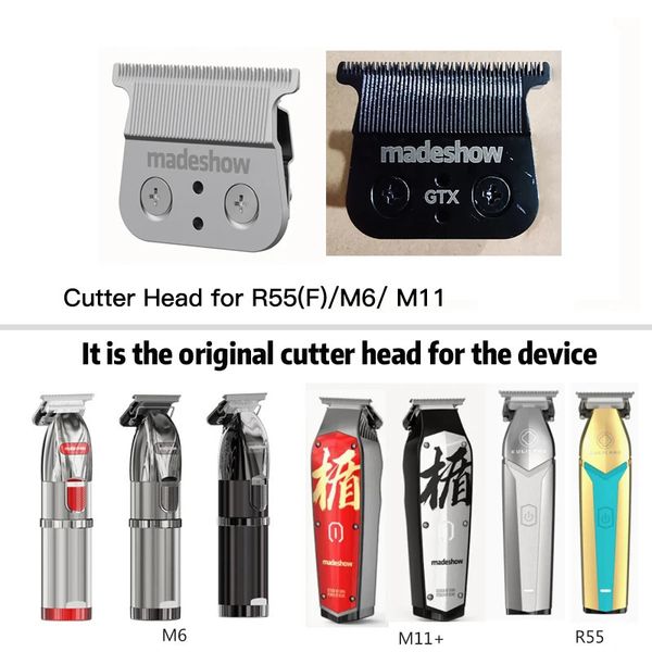 Cabezal de corte reemplazable original para Madeshow M6 M11 R55F Cortadora de cabello profesional Juego estándar de cuchillas de 0 mm Máquina para cortar cabello 240124