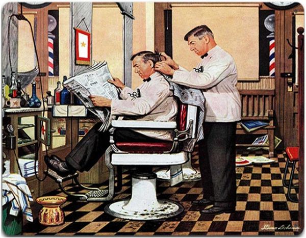 Design rétro d'origine vintage Barber Room en étain Métalmans Mur Art épais en étincelle Affiche Impression de mur Décoration murale pour coiffeur Shop3536584
