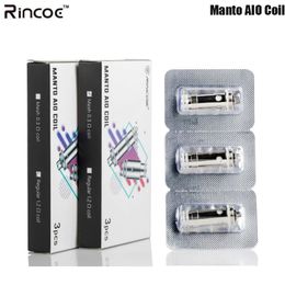 Bobine originale Rincoe Manto AIO Mesh 0,15 / 0,3ohm Bobine RBA pour E Cig Jellybox / Jellybox Mini / Manto AIO Plus / Manto AIO Plus II 2 kit E Cigarette 3pcs / Pack