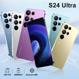 Téléphones mobiles d'origine S24 Ultra version globale 6.8 écran HD 5G SmartPhone original 16G + 1 To double Sim Celulares Android 13.0 débloqué 48MP + 72MP 6800mAh téléphone portable