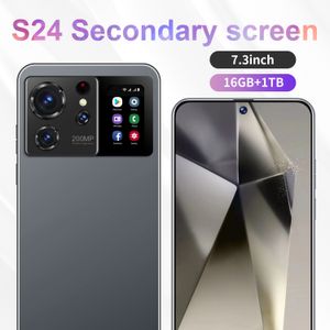 Originele S24 Ultra -smartphone 7,0 inch 16 GB+1T Mobiele telefoons Globale versie 5G Dual Sim mobiele telefoon 7000 mAh Android -mobiele telefoons