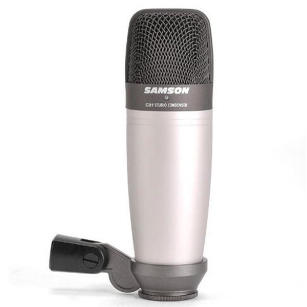 Micrófono de condensador original SAMSON C01 para grabar voces, instrumentos acústicos y batería sin estuche