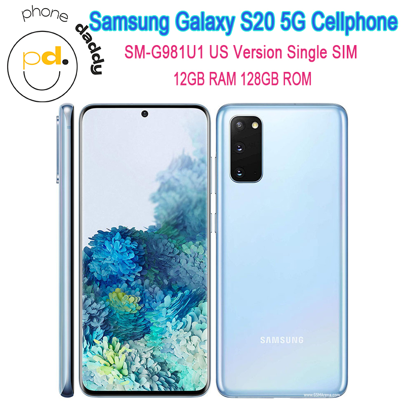 Originele Samsung Galaxy S20 SM-G981U1 US Versie 5G Mobiele telefoon 6.2 '' 12GB RAM 128GB ROM NFC TRIPLE CAMERA Octa Core Core mobiele telefoon