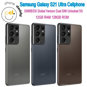 Original Samsung Galaxy S21 Ultra 5G G998B / DS Version globale Téléphone cellulaire déverrouillé 6.8 