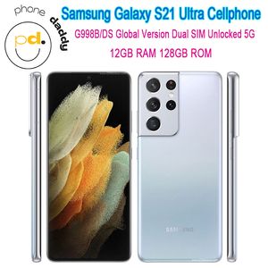 Originele Samsung Galaxy S21 Ultra 5G G998B/DS Globale versie Ontgrendelde telefoon 6,8 