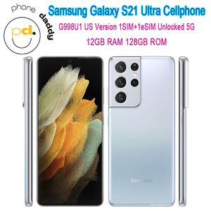 Original Samsung Galaxy S21 Ultra 5G G998U1 Téléphone déverrouillé 6.8 