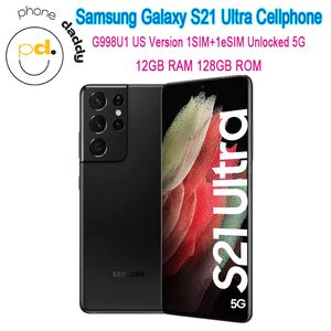 Original Samsung Galaxy S21 Ultra 5G G998U1 Téléphone déverrouillé 6.8 