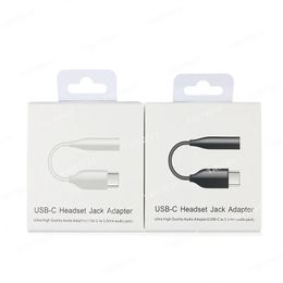 Jack -adapter van hoge kwaliteit USB C mannelijk tot 3,5 mm Type C Cabels Audioadapters met digitale chip aux audio vrouwelijke jacks oortelefoon voor Samsung S22 S20 S21 Opmerking 10 20 Plus