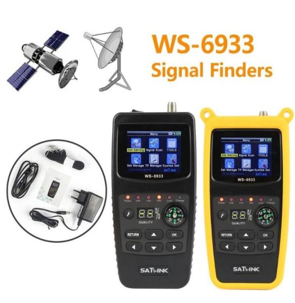 Satlink Original WS6933 Digital Satfinder DVBS2 Satellite Finder 21 pouces Affichage LCD FTA CKU Band WS 6933 WS6933 SAT METER7337942