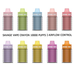 Bouteille de jus sauvage originale Vape jetable 10000 Puff saveur de cigarette jetable 22 ml 20 mg 30 mg 50 mg 650 mAh rechargeable 650 mAh contrôle du flux d'air de la bobine de maille 10k