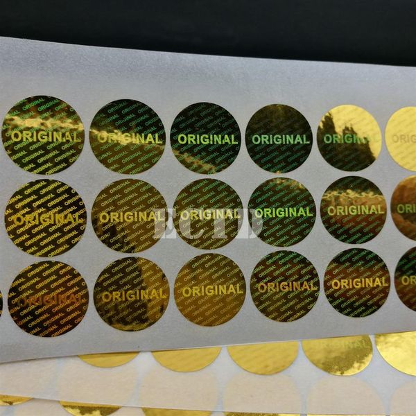 Garantie de sécurité d'origine hologramme étiquette dorée d'origine autocollant diamètre 0 6 x 0 6 1000PCS270S