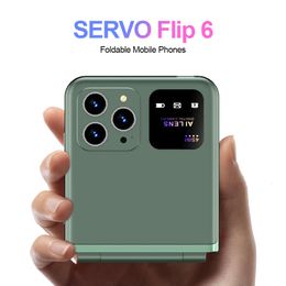 SERVO FLIP 6 MOBILE 4SIM CARTE GSM NATOWER MAGIC VOCY CALL Recordage Torch Fold Téléphone Free Téléphone gratuit