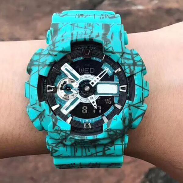 Hombres de choque originales hombres para hombres Sport Military Factory Autolight Resistente al agua G200 Los relojes deportivos lideraron las zonas multifunción de zonas multifunción SHOC militar 202